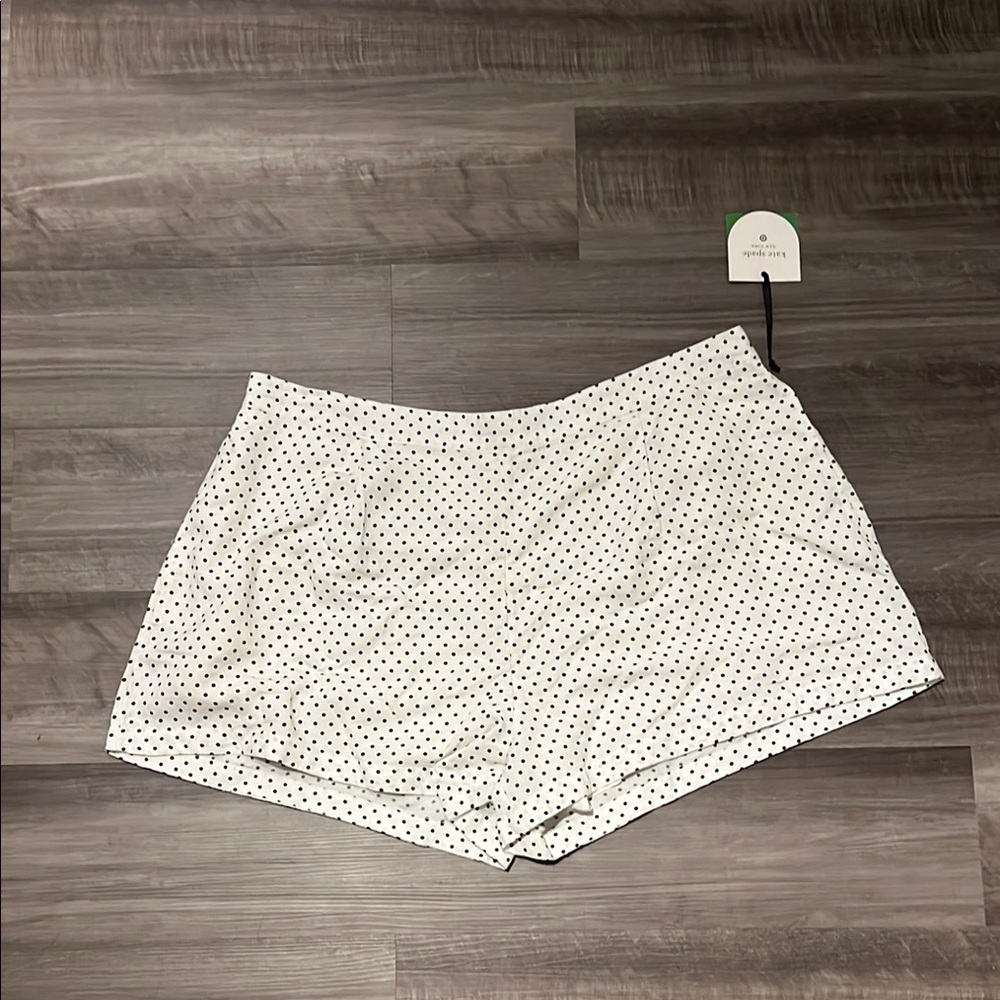 Women's White Polka Dot Shorts